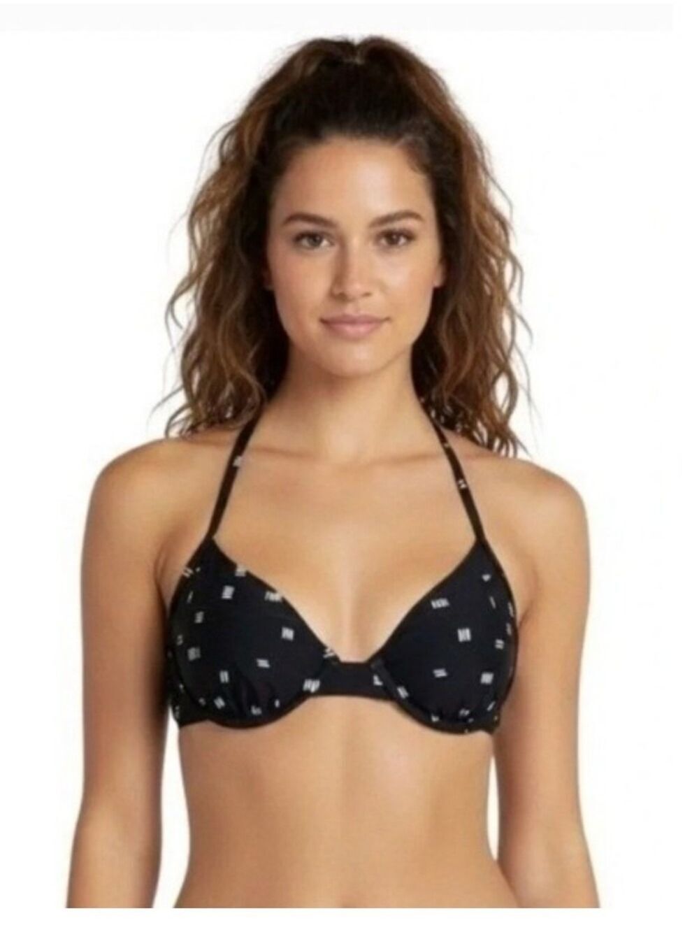 Carve Designs Olivia Bikini Top Black Dash D Cup
